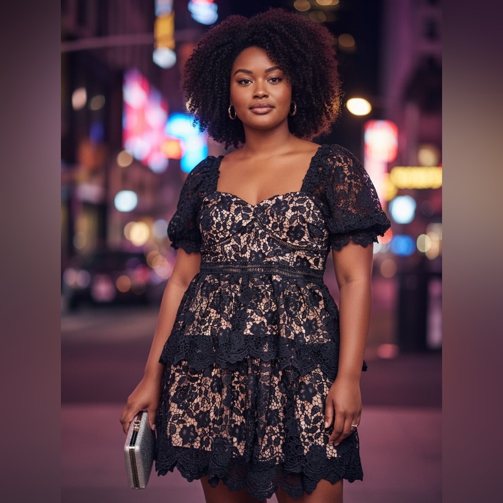 Elegant Black Lace Dress